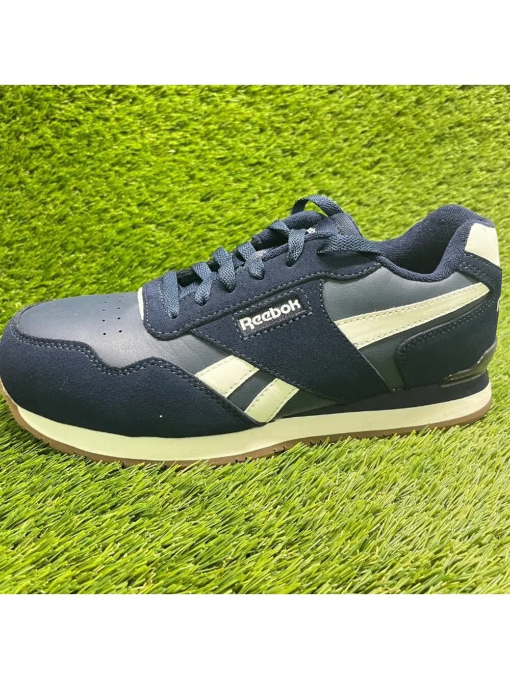 Reebok Classic Harman Mens Size 8 Blue White Composite Toe Safety Work Shoes